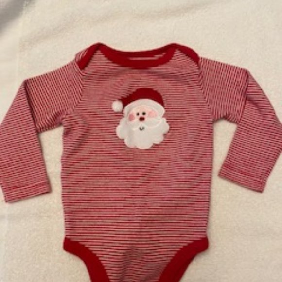 Miniwear Christmas Holiday 2pc. Santa Pajama Loungewear 6-9 months Red/White - Picture 7 of 9